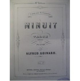 GOINARD Alfred Minuit Piano XIXe