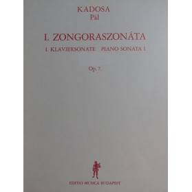 KADOSA Pál Zongoraszonáta Sonata No 1 op 7 Piano 1968