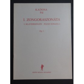 KADOSA Pál Zongoraszonáta Sonata No 1 op 7 Piano 1968