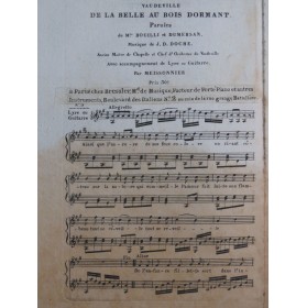 DOCHE J. D. Vaudeville Belle au Bois Dormant Chant Guitare ou Lyre ca1810