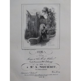 WEBER Ch. M. Viens Chant Piano ca1840