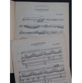 BOZZA Eugène Agrestide Piano Flûte 1965