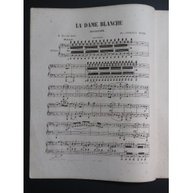 HERZ Jacques La Dame Blanche Boieldieu Ouverture Piano 4 mains ca1855