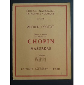 CHOPIN Frédéric Mazurkas Volume No 1 Alfred Cortot Piano 1943