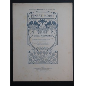 MORET Ernest Dans ton Cœur dort un Clair de Lune Chant Piano 1903