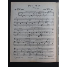 MERCIER René J'te veux Chant Piano 1923