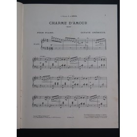 CRÉMIEUX Octave Charme d'Amour Piano 1903