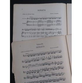 LOCATELLI Pietro Sonata en Ré Violoncelle Piano ca1895