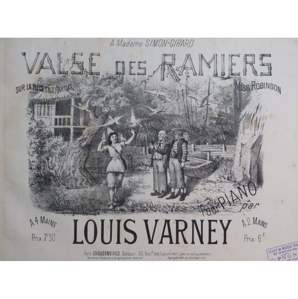 VARNEY Louis Miss Robinson Piano ca1893