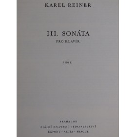 REINER Karel Sonata No 3 Piano 1963