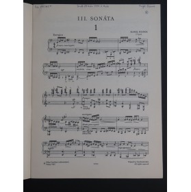 REINER Karel Sonata No 3 Piano 1963