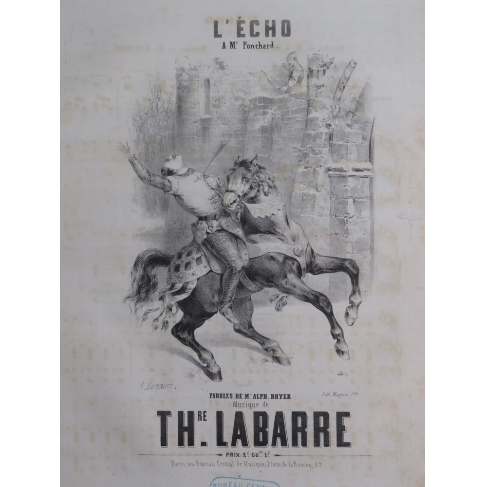 LABARRE Théodore L'Écho Chant Piano ca1840