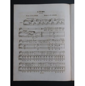 LABARRE Théodore L'Écho Chant Piano ca1840