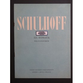 SCHULHOFF Ervin Sonate No 3 Piano 1963