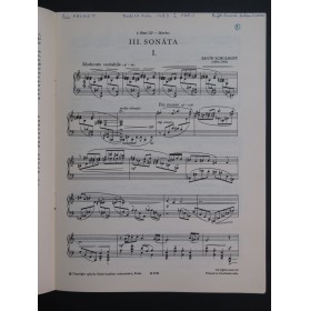 SCHULHOFF Ervin Sonate No 3 Piano 1963