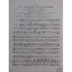 MÉHUL La Journée aux Aventures No 10 Chant Piano ou Harpe ca1820