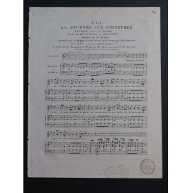 MÉHUL La Journée aux Aventures No 10 Chant Piano ou Harpe ca1820