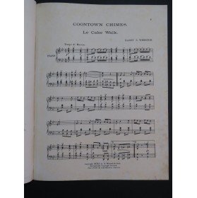 WEBSTER Harry S. Coontown Chimes Le Cake Walk Piano 1902