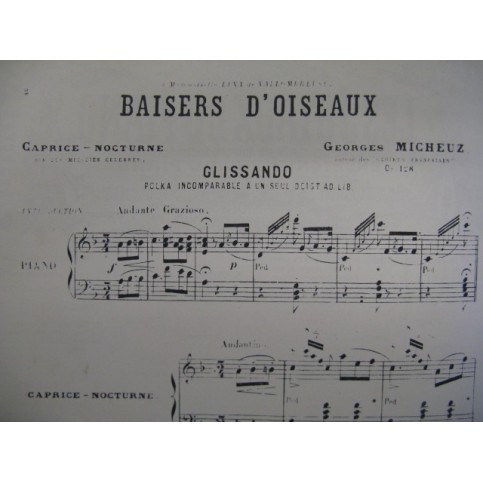 MICHEUZ Georges Baisers d'Oiseaux Piano
