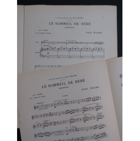 WACHS Paul Le Sommeil de Bébé Piano Violon