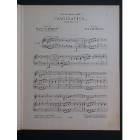 MARCHETTI F. D. Fascination Chant Piano 1905