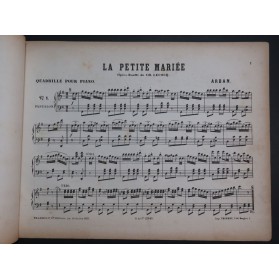 ARBAN La Petite Mariée Quadrille Piano ca1875