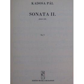 KADOSA Pál Sonate No 2 op 3 Piano 1965