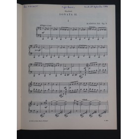 KADOSA Pál Sonate No 2 op 3 Piano 1965