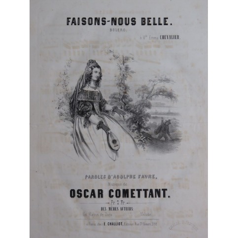 COMETTANT Oscar Faisons-nous Belle Chant Piano ca1840