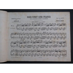 ARBAN Pour Vingt Cinq Francs Quadrille Tsigane Piano 1876