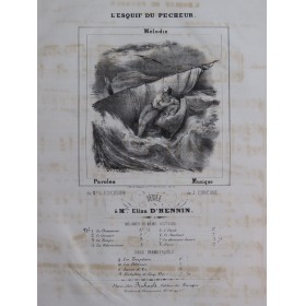 CONCONE Joseph L'Esquif du Pêcheur Chant Piano ca1840