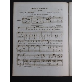 CONCONE Joseph L'Esquif du Pêcheur Chant Piano ca1840