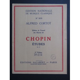 CHOPIN Frédéric Études op 25 2e Volume Alfred Cortot Piano 1944