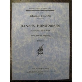 BRAHMS Johannes Danses Hongroises 3 Piano 1950