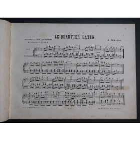 STRAUSS Le Quartier Latin Quadrille Piano ca1868