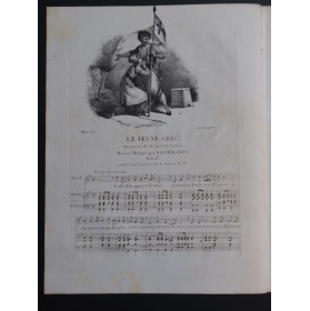 ROMAGNESI Antoine Le Jeune Grec Chant Piano ca1830