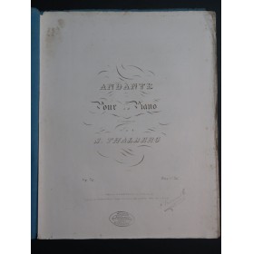 THALBERG S. Andante op 32 Piano ca1838