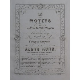 KUNC Aloys Pastores Erant Vigilantes Chant Orgue ou Harmonium ca1875