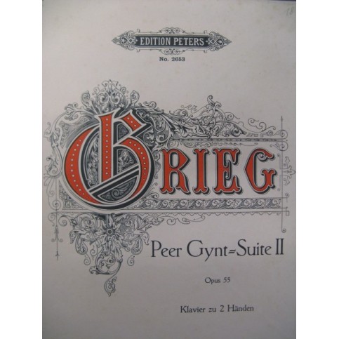 GRIEG Edvard Peer Gynt Suite 2 Piano