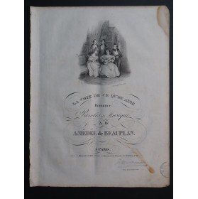 DE BEAUPLAN Amédée La voix de ce qu'on aime Chant Piano ca1830