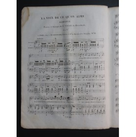 DE BEAUPLAN Amédée La voix de ce qu'on aime Chant Piano ca1830