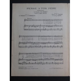 DE MEURE Pierre PARIS Irving Pense à ton Père Chant Piano 1927