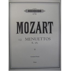 MOZART W. A. Menuettos v2 Piano