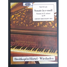 GADE Niels W. Sonate in e-moll op 28 Piano 1980