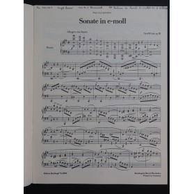 GADE Niels W. Sonate in e-moll op 28 Piano 1980