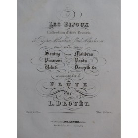 DROUËT Louis Les Bijoux Airs favoris Flûte ca1840