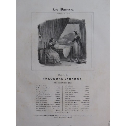 LABARRE Théodore Les Berceuses Chant Piano ca1850