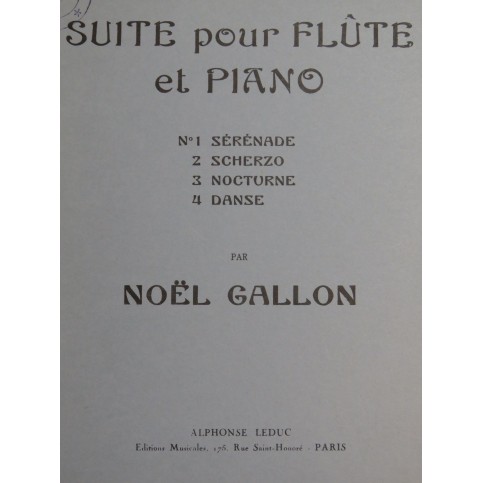 GALLON Noël Suite Piano Flûte