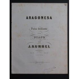 RUMMEL Joseph Aragonesa op 10 Piano ca1845