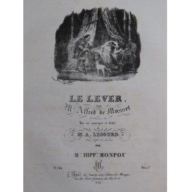 MONPOU Hippolyte Le Lever Chant Piano ca1830